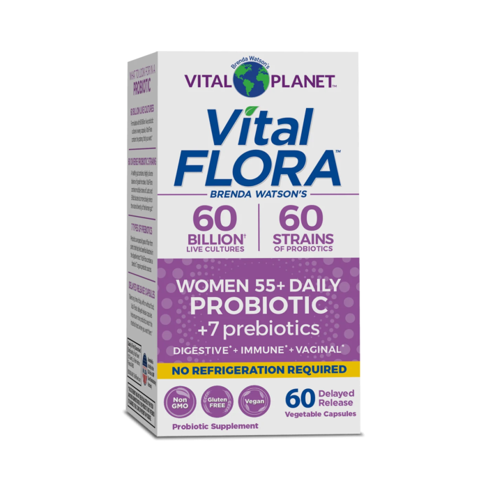 Vital Planet Vital Flora Women 55+ Daily Probiotic, 60 Capsules