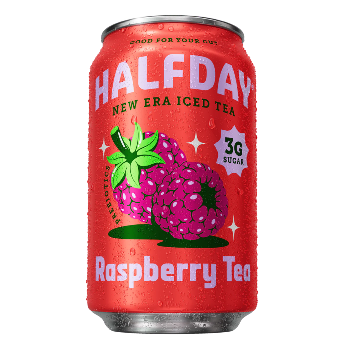 Halfday Iced Tea Prebiotic Raspberry Tea - Front view