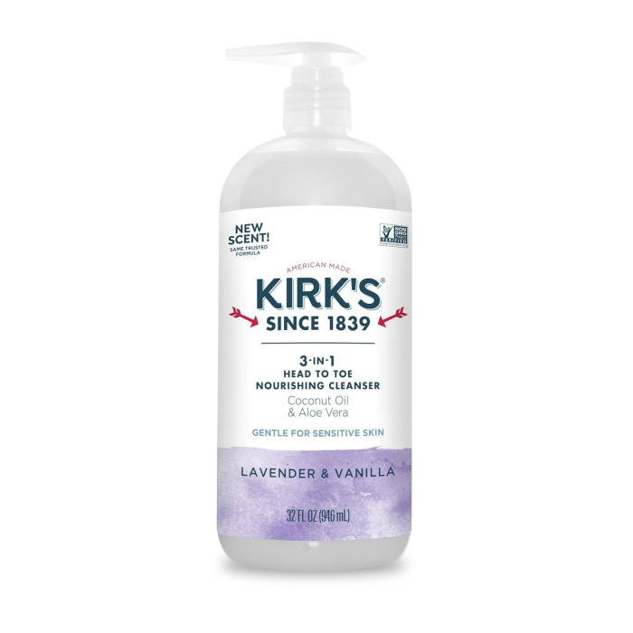 Kirk's 3-in-1 Head to Toe Nourishing Cleanser Lavender & Vanilla - Front view