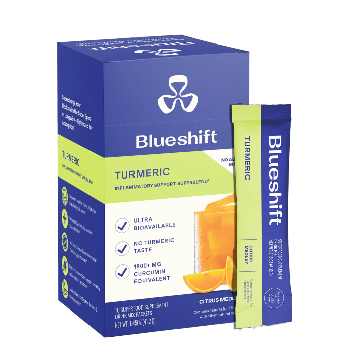 Blueshift Nutrition Turmeric Citrus Medley - Front view