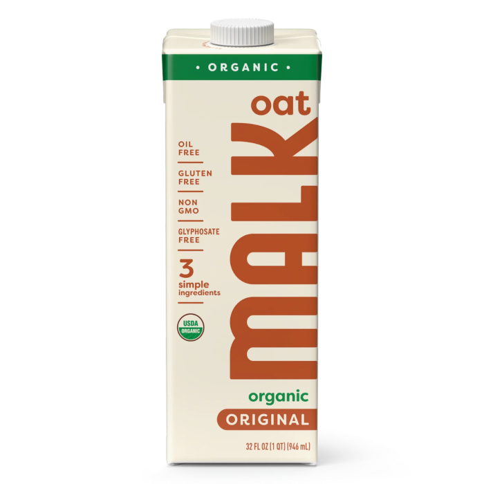 Malk Shelf-Stable Original Oat - Front view