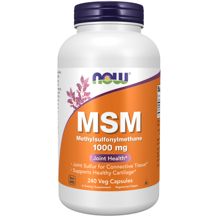 NOW Foods MSM 1000 mg - 240 Veg Capsules