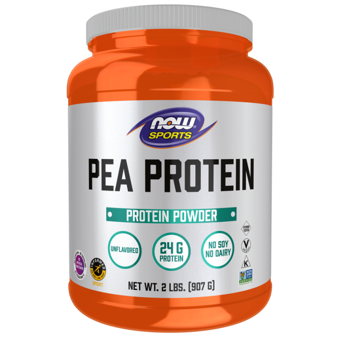 NOW Foods Pea Protein, Unflavored Powder - 2 lbs.