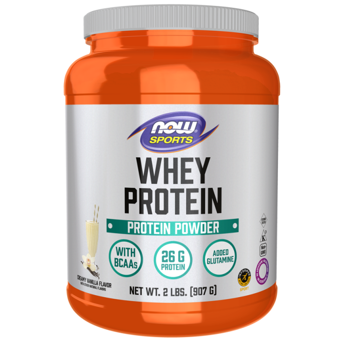 NOW Foods Whey Protein, Creamy Vanilla Powder - 2 lbs.