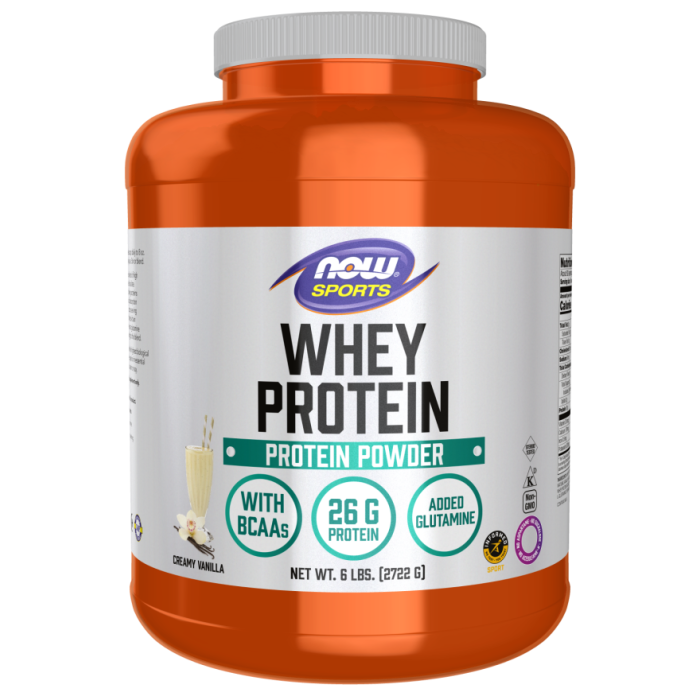 NOW Foods Whey Protein, Creamy Vanilla Powder - 6 lbs.
