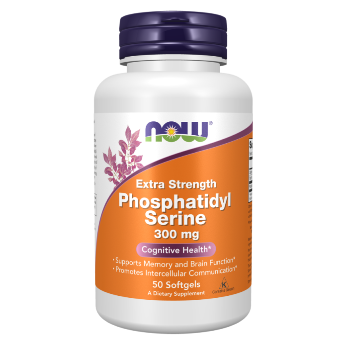 NOW Foods Phosphatidyl Serine, Extra Strength 300 mg – 50 Softgels