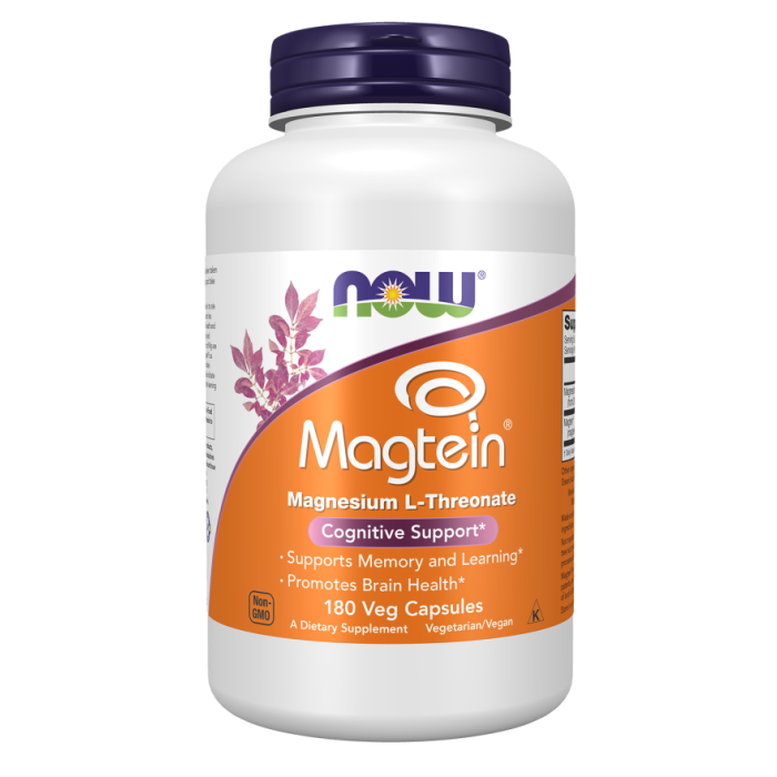 NOW Foods Magtein® - 180 Veg Capsules