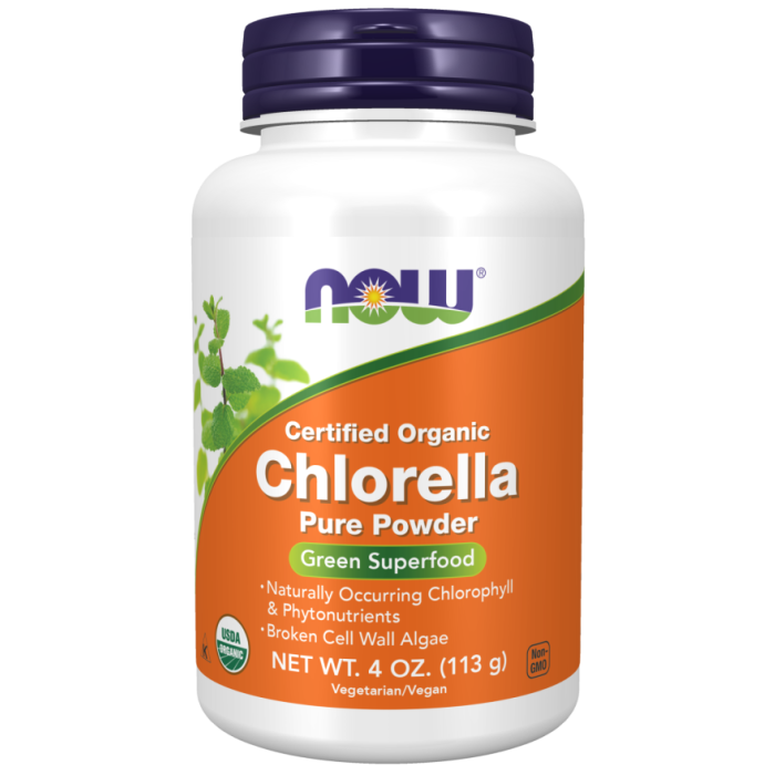 NOW Foods Chlorella, Organic Powder - 4 oz.