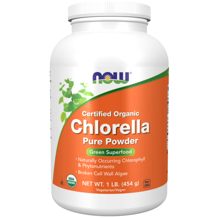 NOW Foods Chlorella, Organic Powder - 1 lb.