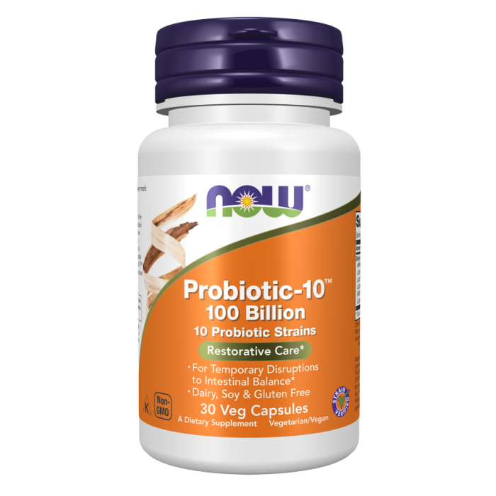 NOW Foods Probiotic-10™ 100 Billion - 30 Veg Capsules