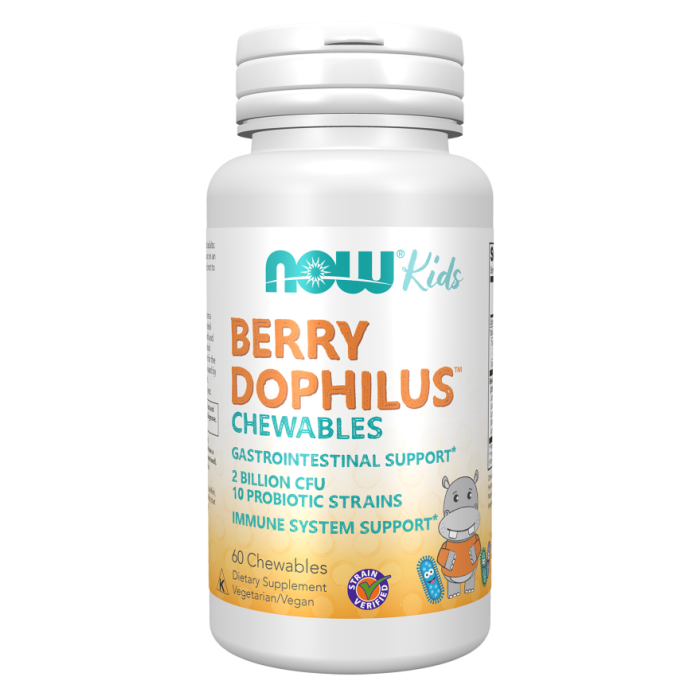 NOW Foods BerryDophilus™ Kids - 60 Chewables