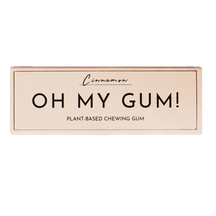 Oh My Gum Plant Based Chewing Gum Cinnamon - Front view