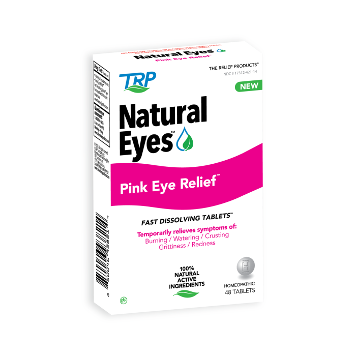 TRP The Relief Products Pink Eye Relief Fast Dissolving Tablets - Front view