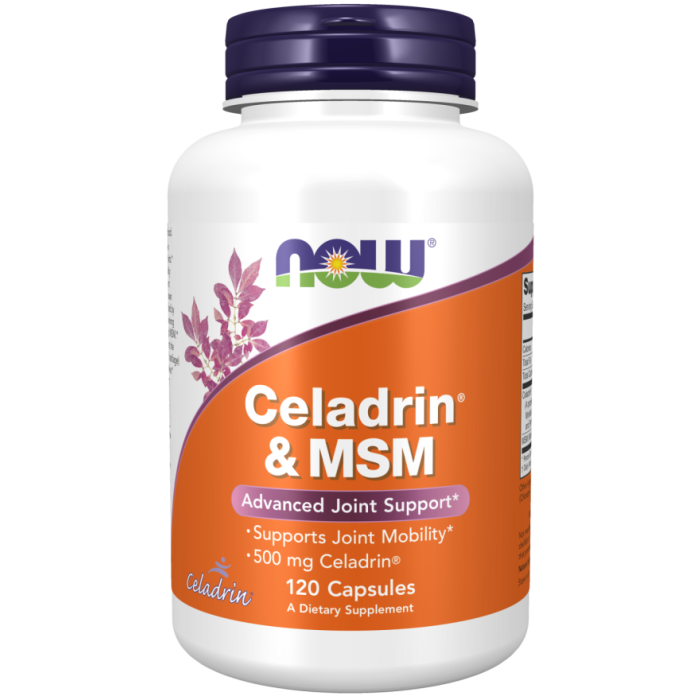 NOW Foods Celadrin® & MSM 500 mg - 120 Capsules