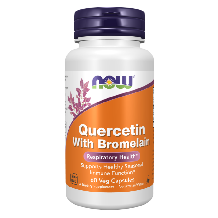 NOW Foods Quercetin With Bromelain - 60 Veg Capsules
