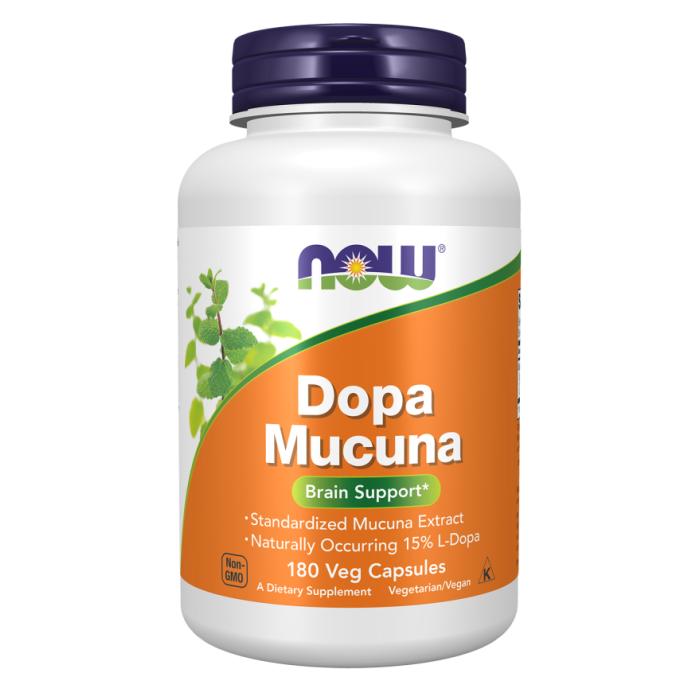 NOW Foods Dopa Mucuna - 180 Veg Capsules