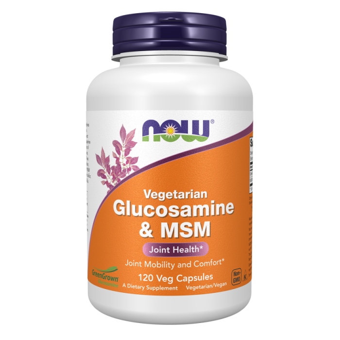 NOW Foods Glucosamine & MSM (Vegetarian) - 120 Veg Capsules