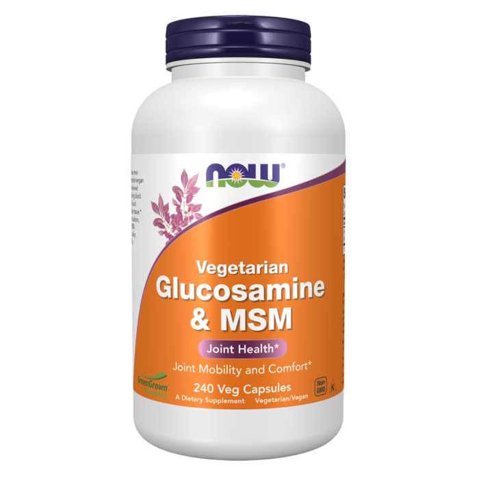 NOW Foods Glucosamine & MSM (Vegetarian) - 240 Veg Capsules