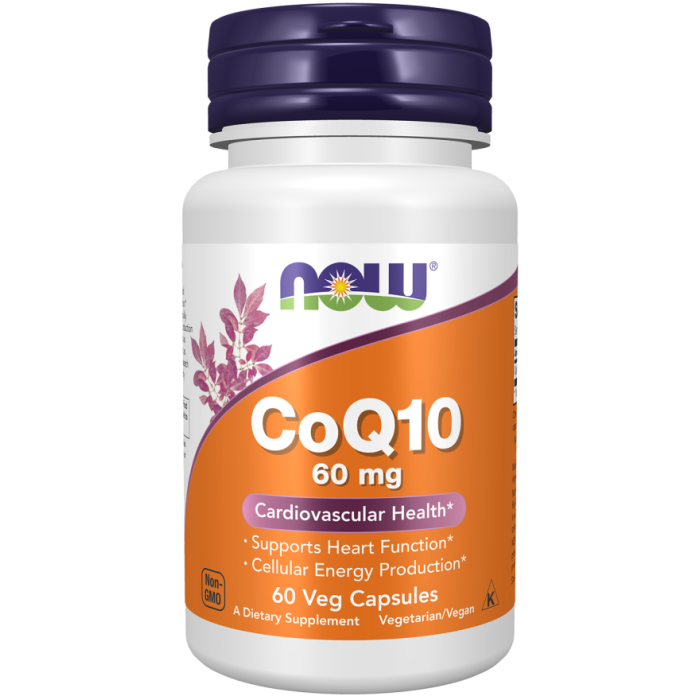 NOW Foods CoQ10 60 mg - 60 Veg Capsules