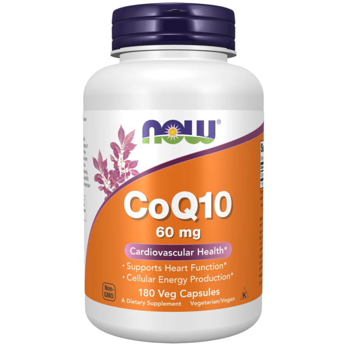 NOW Foods CoQ10 60 mg - 180 Veg Capsules