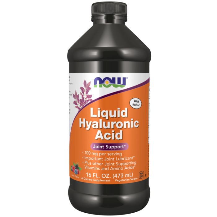 NOW Foods Hyaluronic Acid 100 mg Liquid - 16 fl. oz.