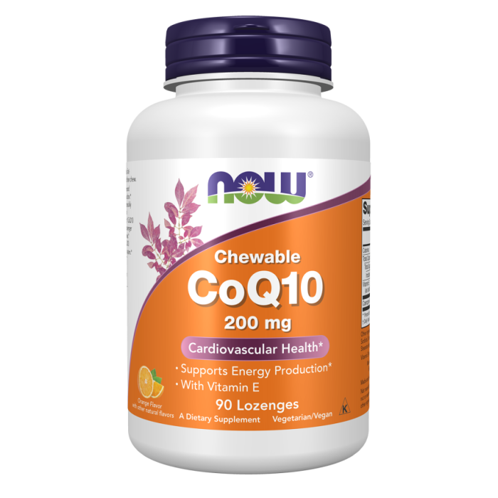 NOW Foods CoQ10 200 mg - 90 Lozenges