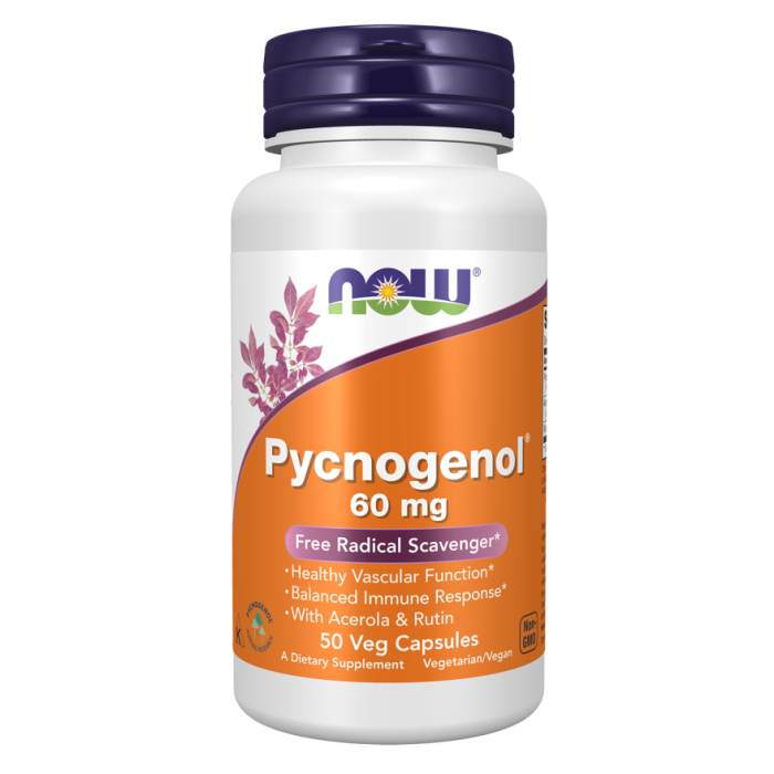 NOW Foods Pycnogenol® 60 mg - 50 Veg Capsules