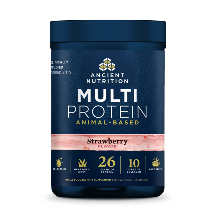 Ancient Nutrition Multi Protein Strawberry Flavor - Front view