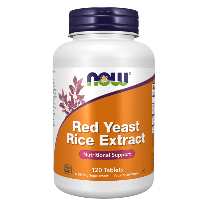 NOW Foods Red Yeast Rice Extract - 120 Tablets