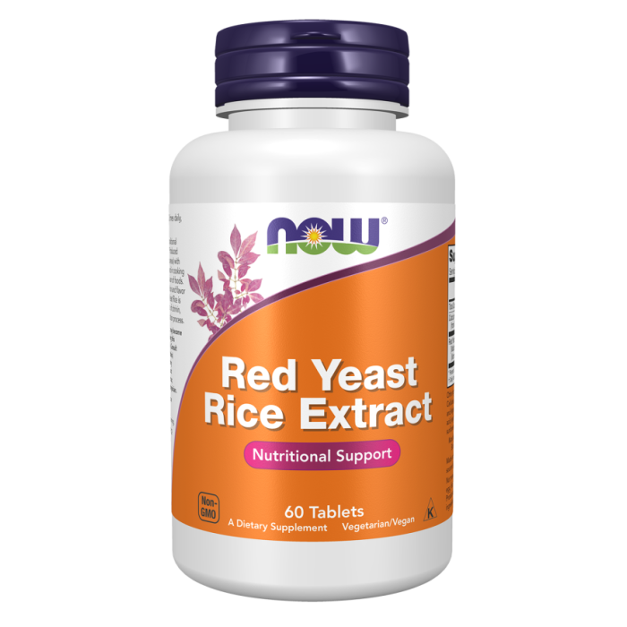 NOW Foods Red Yeast Rice Extract - 60 Tablets