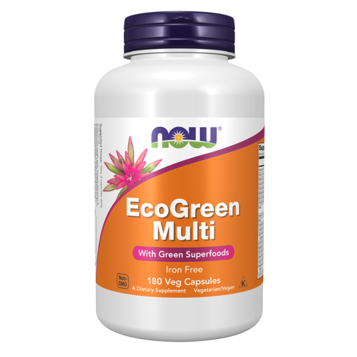 NOW Foods EcoGreen Multi Vitamin - 180 Veg Capsules