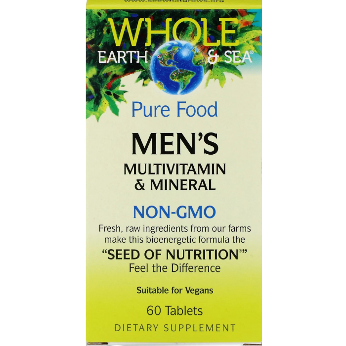 Natural Factors Whole Earth & Sea, Men's Multivitamin & Mineral, 60 Tablets