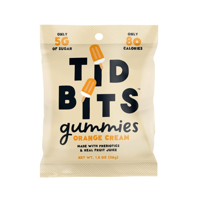 TiDBiTS Candy Orange Cream Gummies - Front view