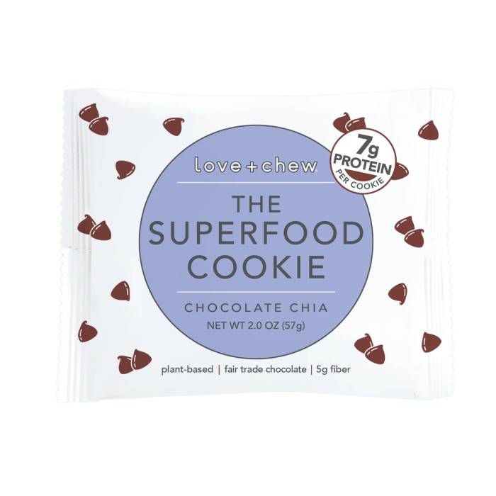 Love and Chew Chocolate Chia Cookie - Front view