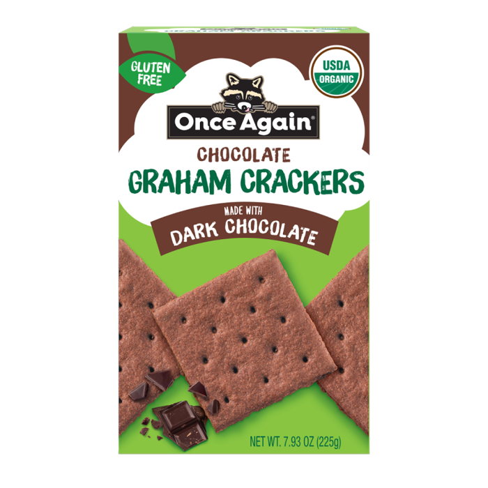 Once Again Dark Chocolate Graham Crackers - Front view