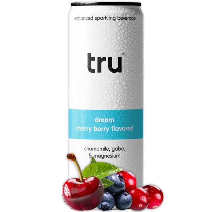 Tru Cherry Berry Dream Sparkling Drink - Front view