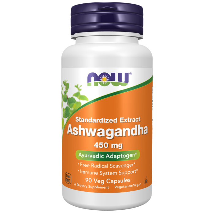 NOW Foods Ashwagandha 450 mg - 90 Veg Capsules