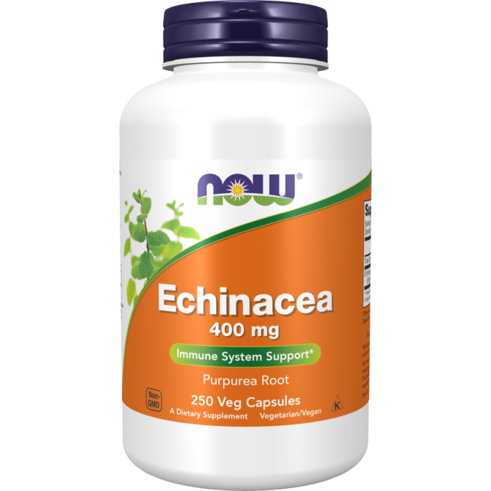 NOW Foods Echinacea 400 mg - 250 Veg Capsules