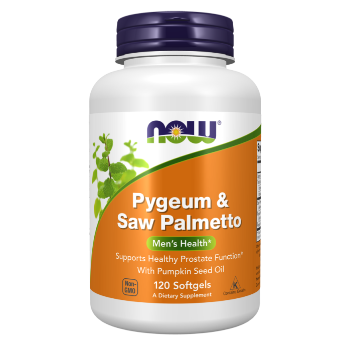 NOW Foods Pygeum & Saw Palmetto - 120 Softgels