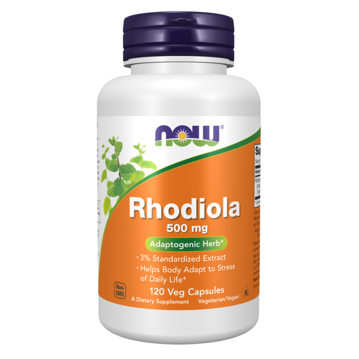 NOW Foods Rhodiola 500 mg - 120 Veg Capsules