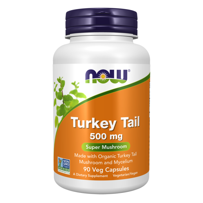 NOW Foods Turkey Tail 500 mg - 90 Veg Capsules