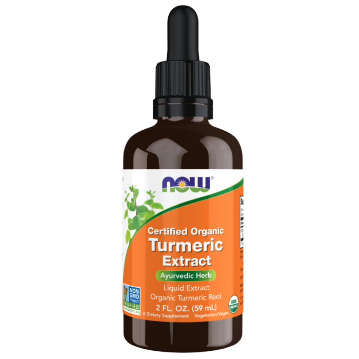 NOW Foods Turmeric Extract Liquid, Organic - 2 fl. oz.