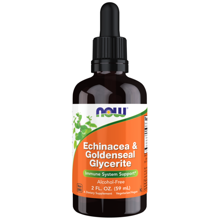 NOW Foods Echinacea & Goldenseal Glycerite - 2 oz.