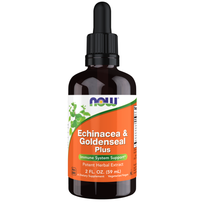 NOW Foods Echinacea & Goldenseal Plus - 2 oz.