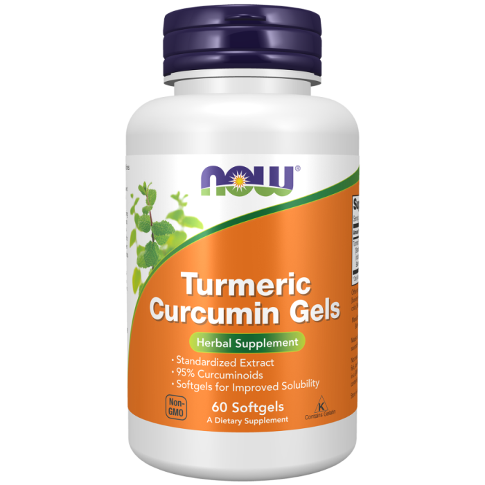 NOW Foods Turmeric Curcumin Gels - 60 Softgels