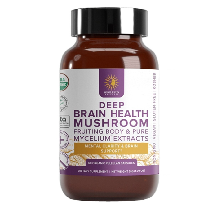Wholesun Wellness Organic Deep Brain Health Mushroom - Front view