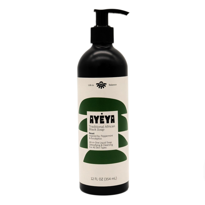 Ayeya Traditional African Black Liquid Soap Reset - Front view