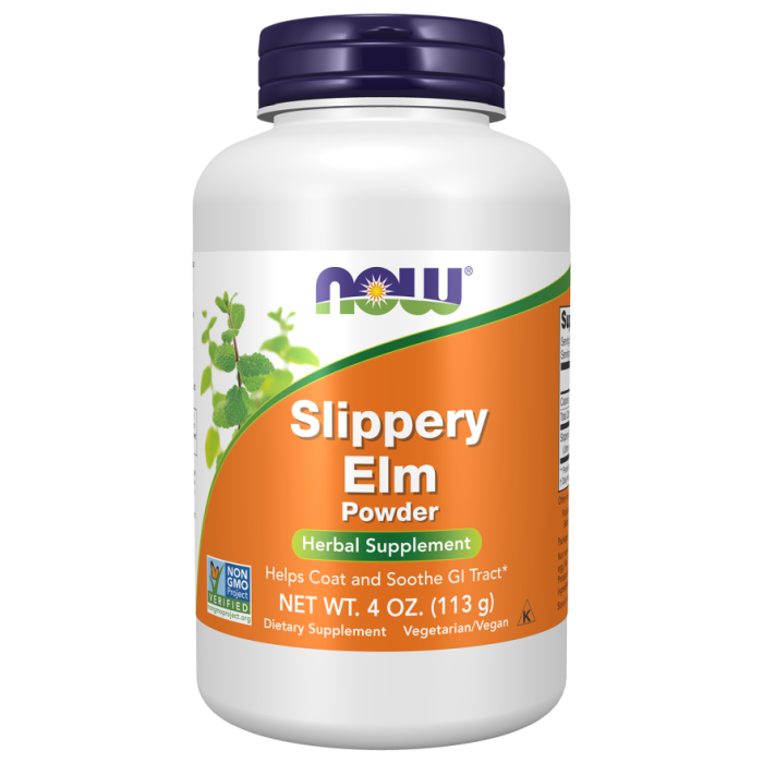 NOW Foods Slippery Elm Powder Vegetarian - 4 oz.