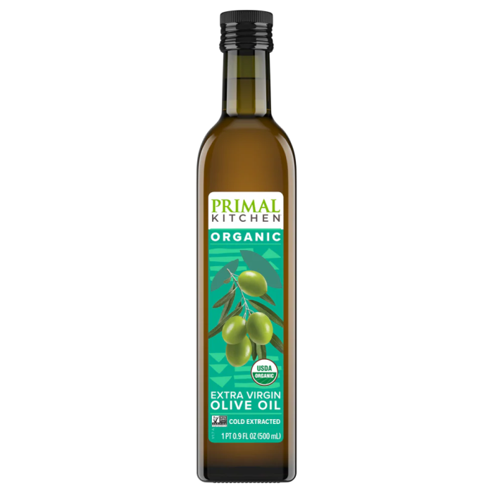 Primal Kitchen Organic Extra Virgin Olive Oil - Front view