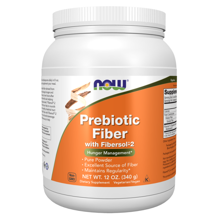 NOW Foods Prebiotic Fiber with Fibersol®-2 Powder - 12 oz.